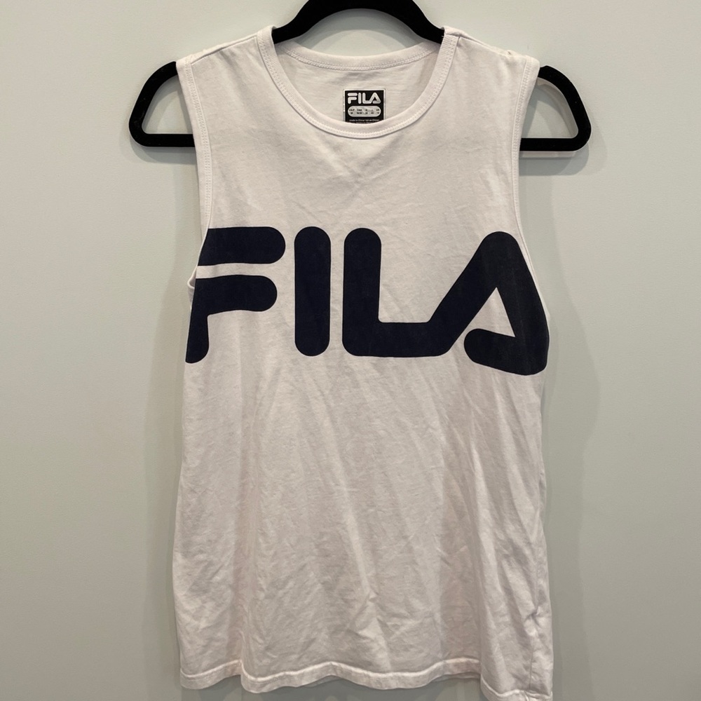 Women's Fila White Tank Mini Dress Size M